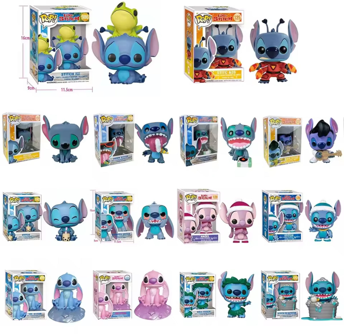 Disney Stitch 10cm Anime Pop Style Figure Toy Decoration Ornaments Action Figure Collection Model Toy - Many
Different Designs - Great Birthday / Christmas Gift