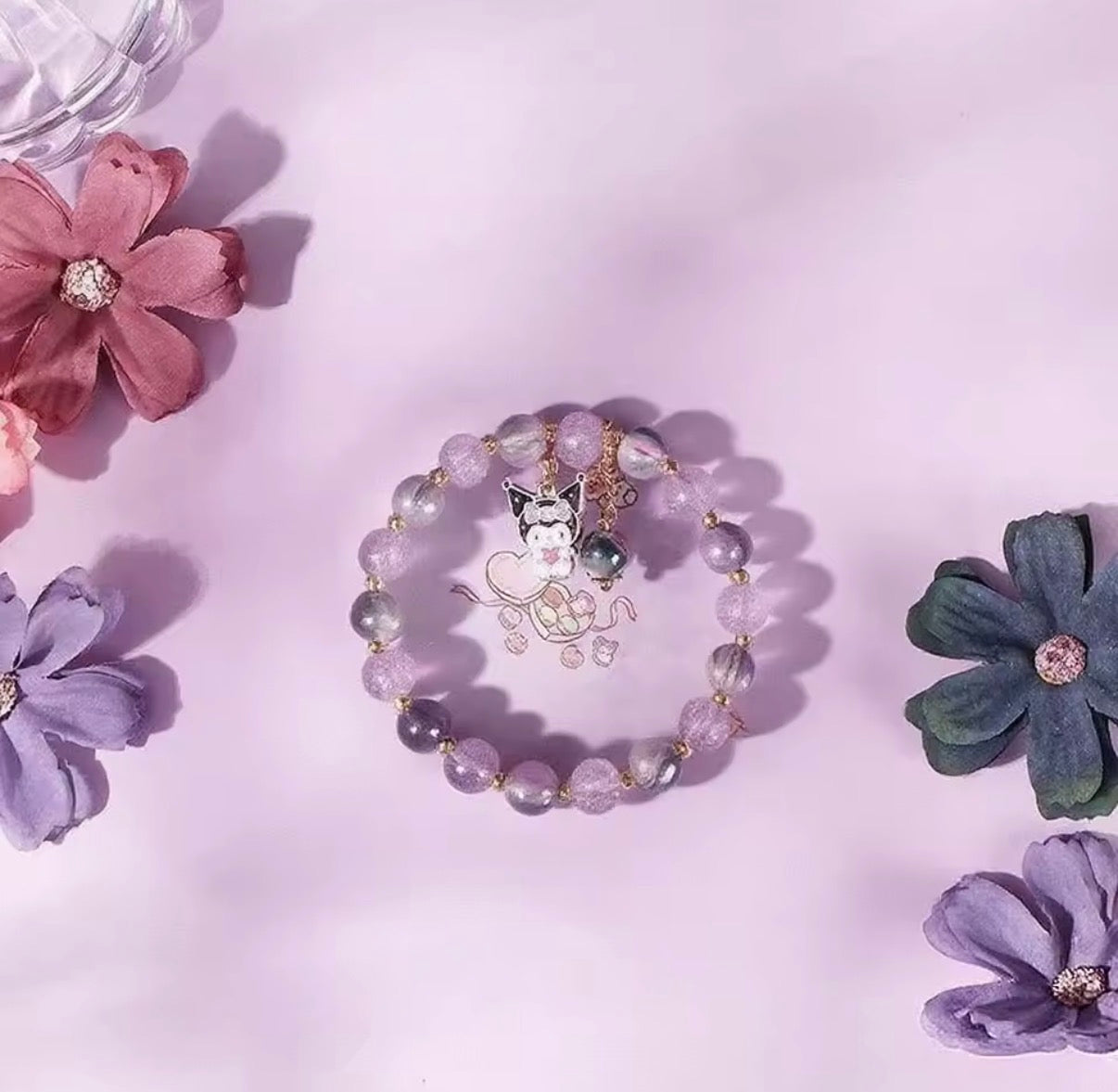 Sanrio Kuromi & My Melody Anime Bracelet for Children - Cute Fashion Beads Crystal Resin & Charm
Bracelet - Cartoon - Perfect Birthday Gift / Christmas
Stocking Filler - With Giftbox