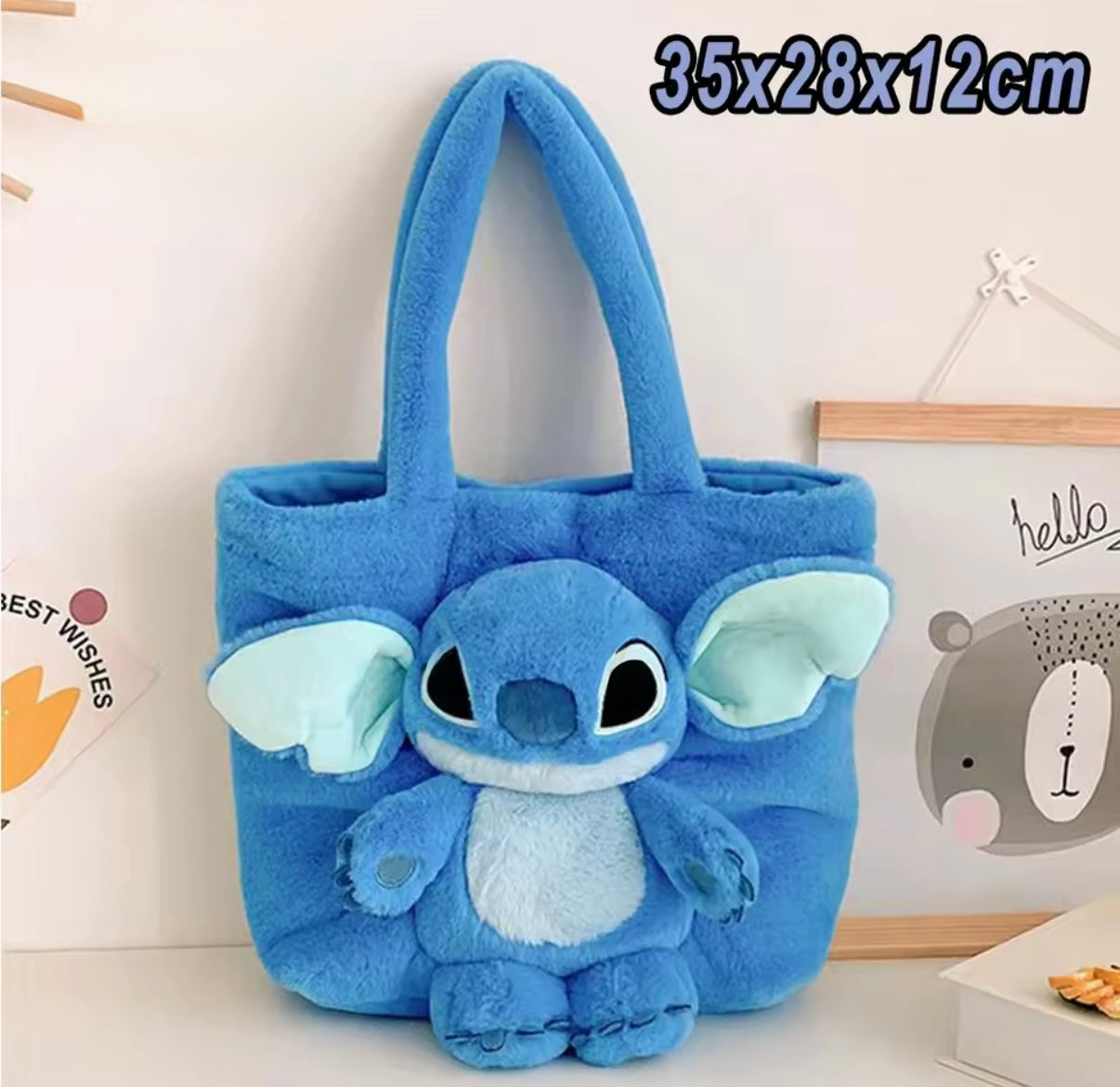 Stitch Cartoon Plush Handbag Casual All-match Crossbody
Bag Portable Anime Satchel Tote Fashion Bag - School / Travel - Kawaii - Perfect Christmas / Birthday Gift -
35x28x12cm