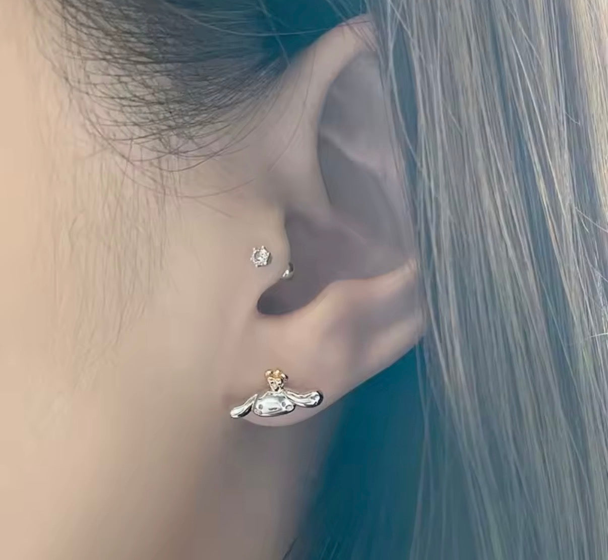 Sanrio Kawaii Cinnamoroll Cloud Series Silver Coloured
Earrings - Perfect Gift For Her - Birthday / Christmas Gift Girls / Women**