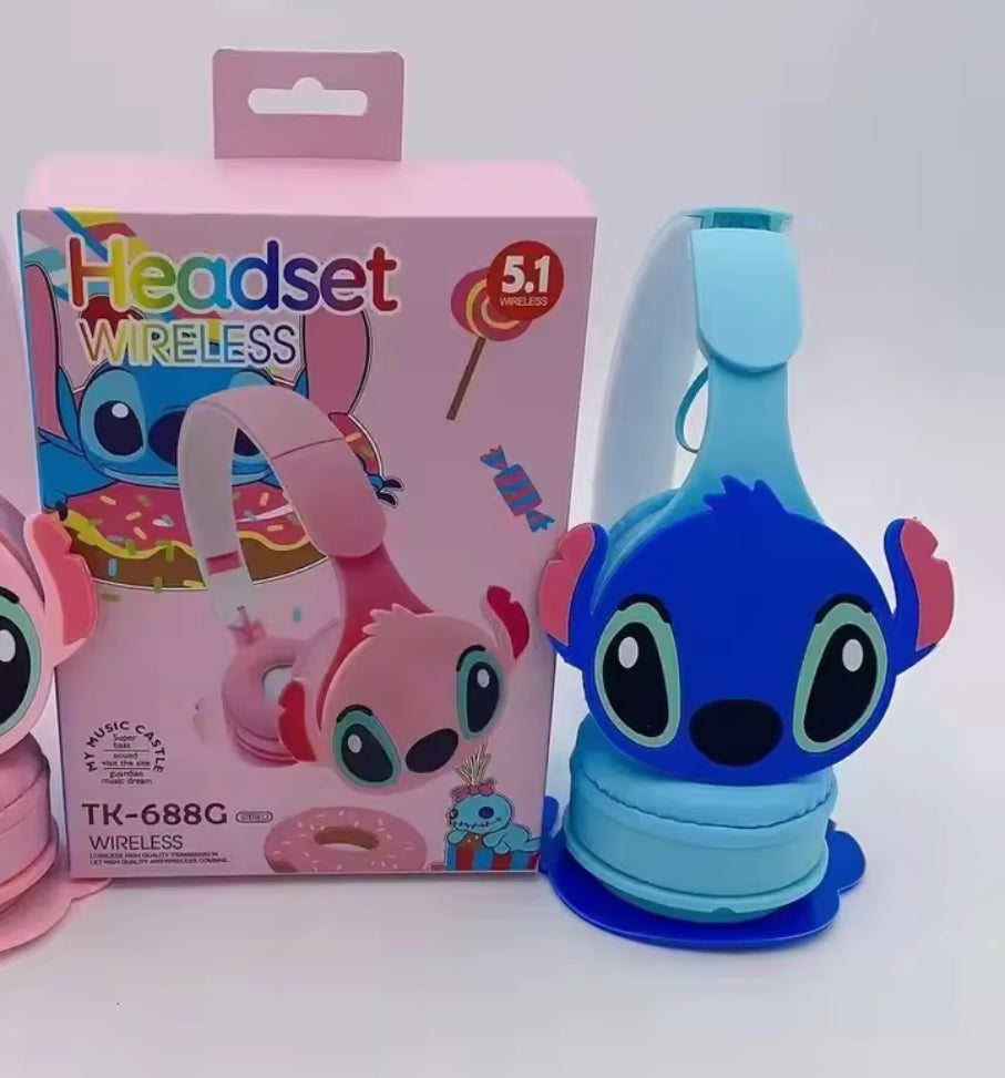 Disney Stitch Kids Foldable TK-688G Wireless Headphones - 
Children's Cartoon Anime Creative Headwear Stereo BT 5.1
Wireless Headphone - Perfect Birthday / Christmas Gift