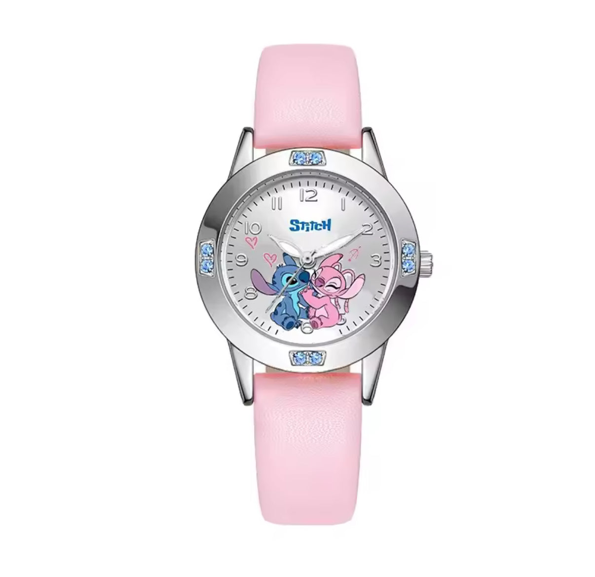Disney Stitch Fashion Children's Cartoon Watch Kawaii Anime Figure Leather Quartz Wristband watch boys girls kids Gifts - Many
Different Colours & Designs