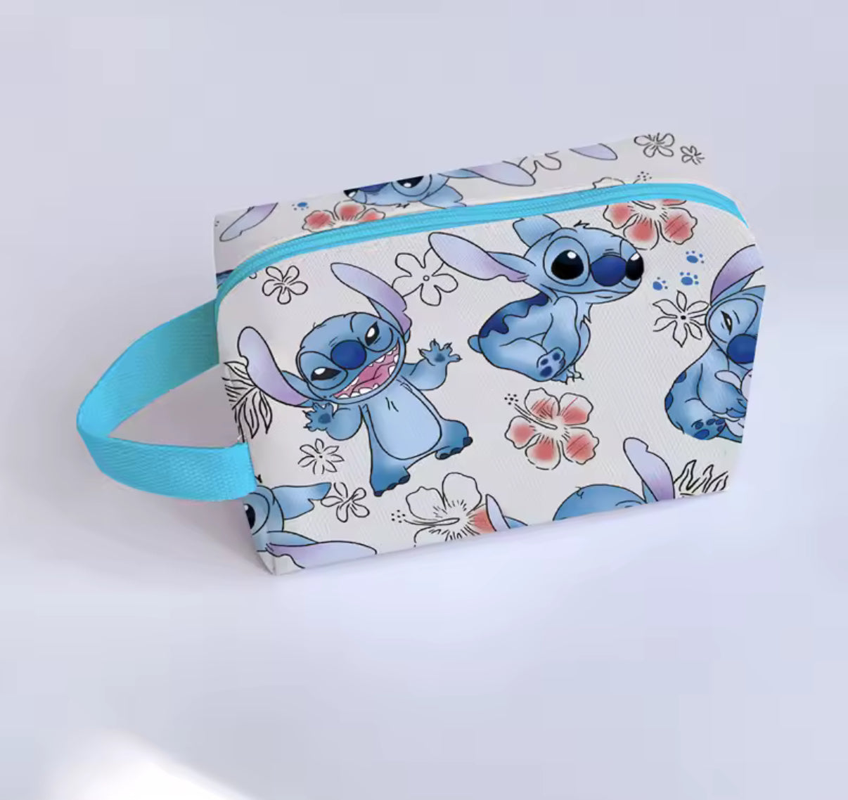 Disney Anime Stitch Cosmetic Bag Kawaii Lilo & Stitch Cartoon Large Capacity Makeup Bag Girl / Women Portable Handbag - Perfect Birthday / Christmas Gift For Girls