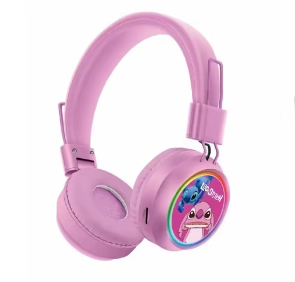 Disney Lilo & Stitch / Angel Pink & Or Blue Cartoon Bluetooth Sports Headphones - Wireless Headworn Gaming Headphones - Anime - Perfect Gift For Kids - Birthday / Christmas