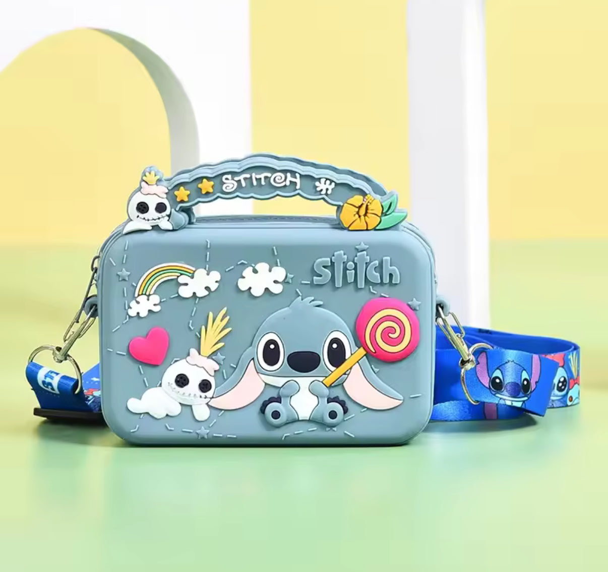 Stitch Silicone Bag Cartoon Anime Figure Stich Shoulder Bag Lilo & Stitch Fashion Kids Girl Accessories Coin Purse Gift - 11x10x3.5cm - Perfect Gift For A Small Child