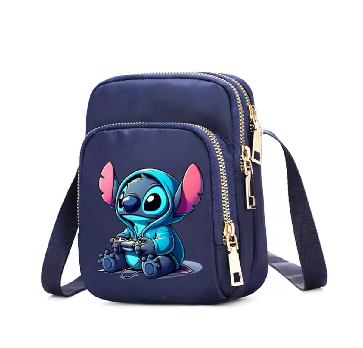 Disney Stitch - Blue/Black/Pink Girls Boys / Women Bag - Cell Phone Purse Crossbody Shoulder Strap Handbag for Female Male Women's Bags Teenagers Underarm Bag - Perfect Christmas / Birthday Gift - Many Different Designs