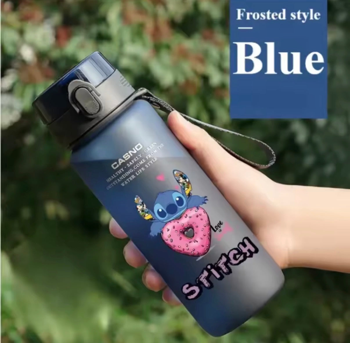 Disney 560ML Stitch Cartoon Water Bottle Cup Grey & Blue
Portable Plastic Large Capacity Clear Cup Outdoor Sports Water Bottle - Anime - 19 Different Designs - Perfect
Birthday / Christmas Gift