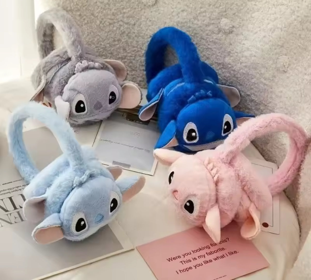 Stitch Plush Earmuffs, Winter Children's Cartoon Stitch Warm Earmuffs, Anti-cold and Anti-freeze, Thickened Ears To Keep Warm - Perfect Birthday / Christmas Gift