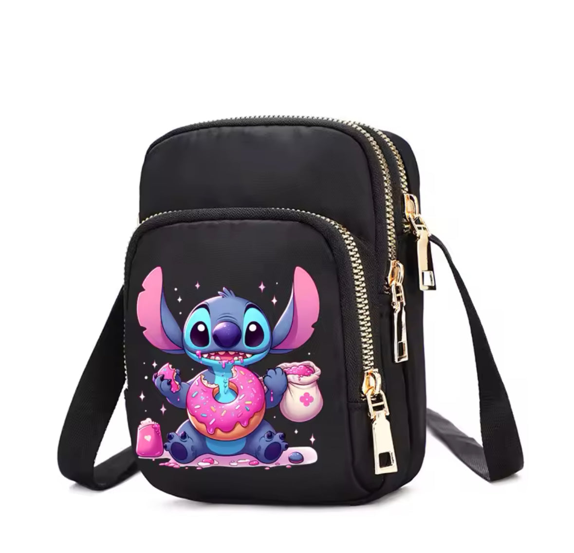 Disney Stitch - Blue/Black/Pink Girls Boys / Women Bag - Cell Phone Purse Crossbody Shoulder Strap Handbag for Female Male Women's Bags Teenagers Underarm Bag - Perfect Christmas / Birthday Gift - Many Different Designs