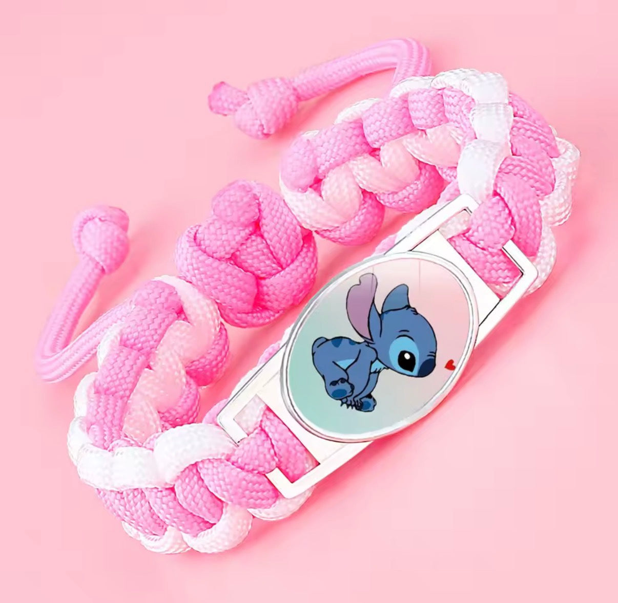 Stitch Cartoon Woven Bracelet With Pendant - Anime - Boys & Girls Wristband - Perfect Christmas Birthday Gift - Party Gifts Wristband - 7 Different Colours - 14 Designs