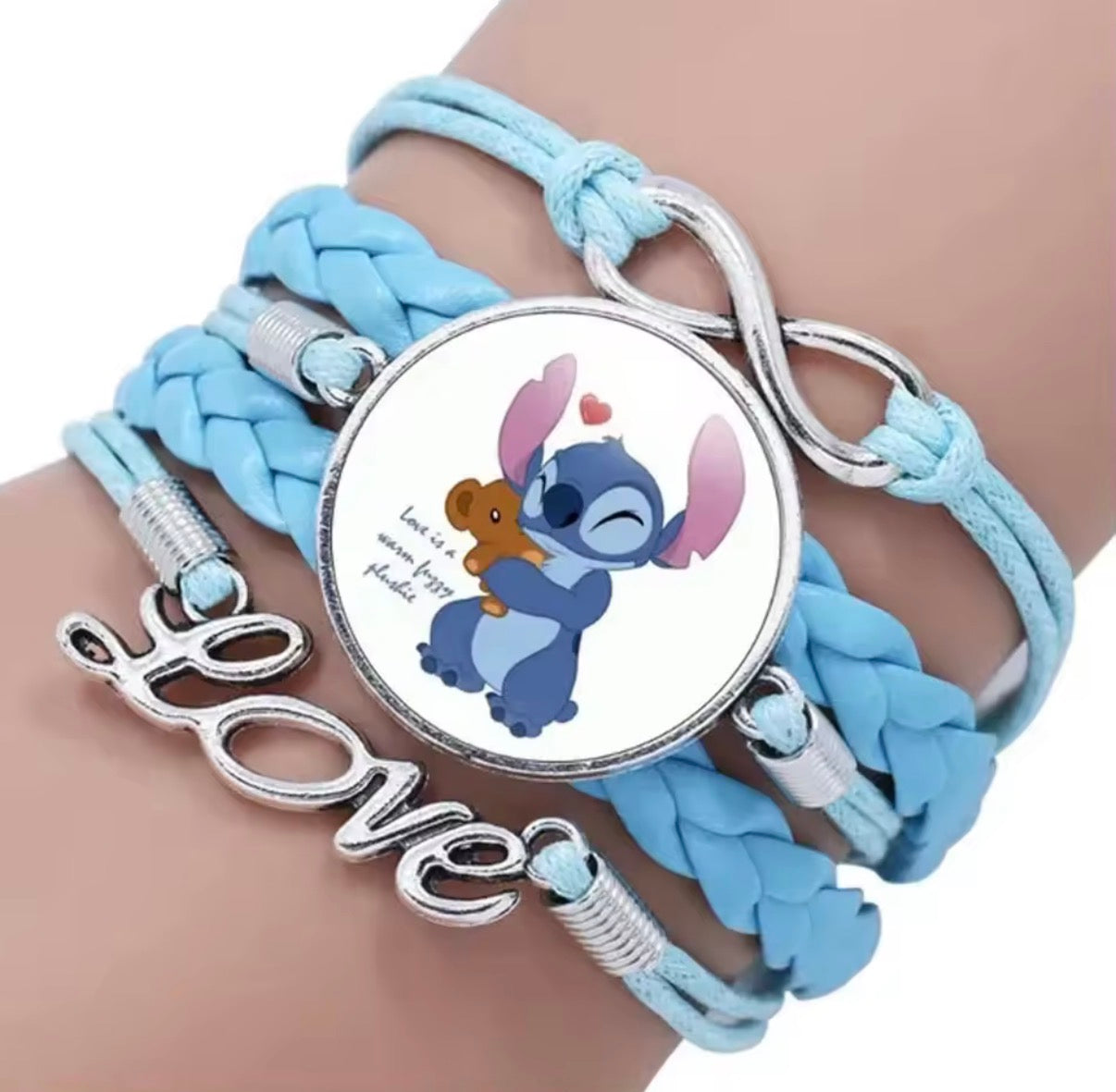 Disney Lilo & Stitch - Handmade Pendant Double Rope Bracelet - Girl Cartoon Telescopic Bracelet - Perfect Kids Birthday / Christmas Gift - Many Different Designs & Colours