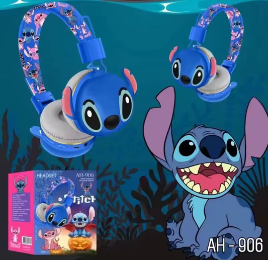 New Disney Stitch Bluetooth Headphones AH-906 Wireless
Earbuds HIFI Sound Foldable Headsets with Mic Anime Cartoon Kids Gifts - Perfect Christmas/Birthday Gift