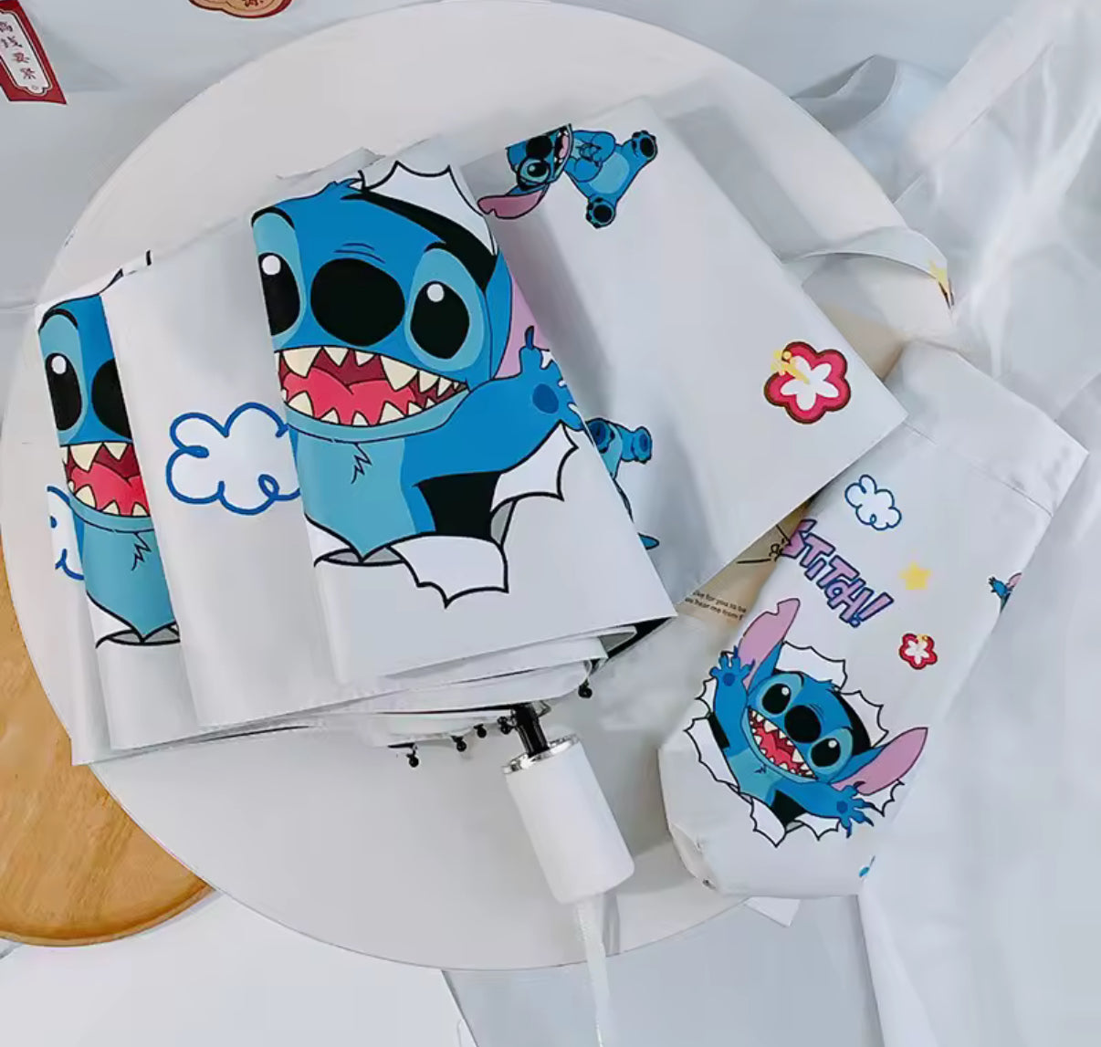 Disney Cartoon Stitch Umbrella Folding Fully Automatic Sun
Umbrella Sun and Rain Dual Use Sun and UV Protection - Anime / Kawaii - Perfect Birthday / Christmas Gift