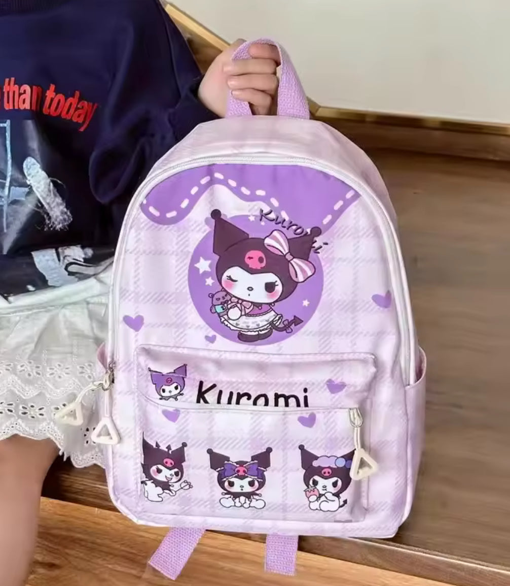 Sanrio Cartoon Backpack Hello Kitty / Kuku / Cinna School Bag Large Capacity Student Backpack For Kids Study - Perfect
Gift For Girls**
