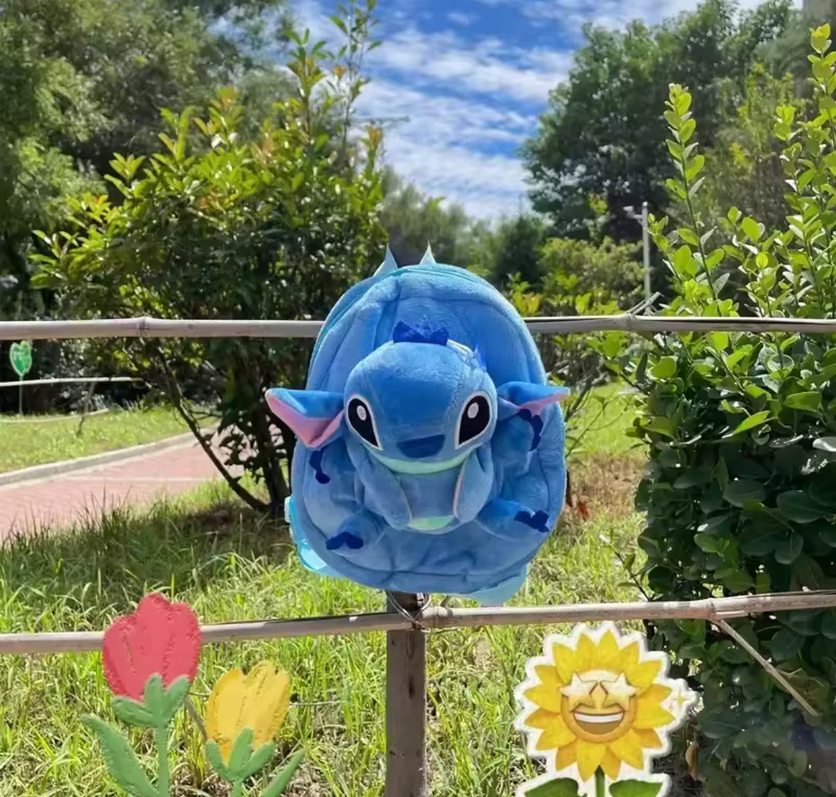 Stitch 25cm Plush Backpack With Detachable Plush Toy - Cartoon Anime - Stitch Stuffed Cartoon Kids Shoulder Bag - Kawaii Cosplay Cute Soft for Birthday Gifts