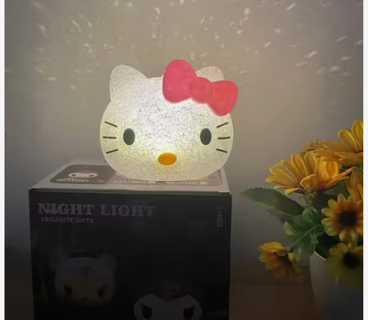 Sanrio Kuromi/Hello Kitty Anime Particle Projection Night Light Cartoon Stitch 3d Doll Reading Lamp - Creative Desk Lamp For Kids - Perfect Birthday / Christmas Gift