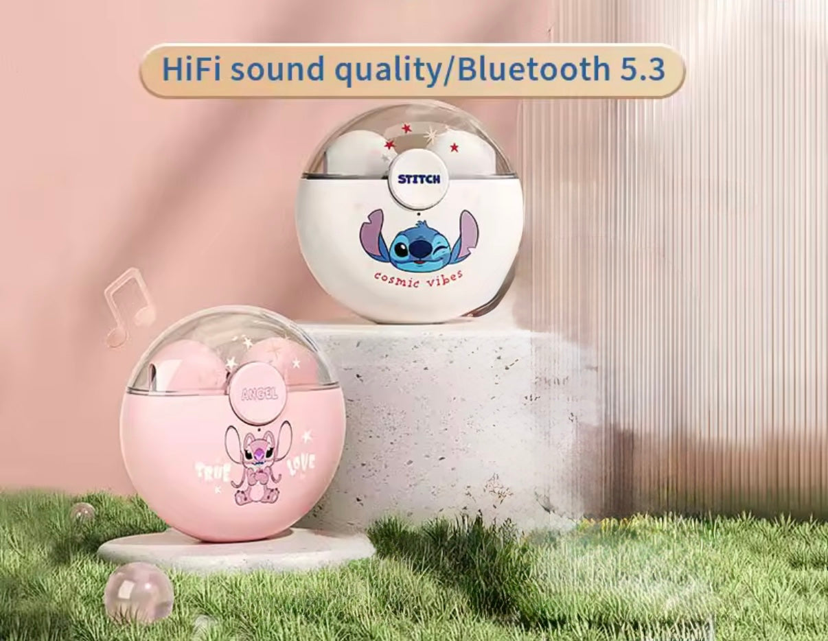 Disney Stitch Angel HiFi Surround Sound In Ear Earphones Q50
Wireless Bluetooth Earphones Smart-Touch Earphones - Long Battery Life Stitch Angel HiFi Surround - Perfect
Birthday / Christmas