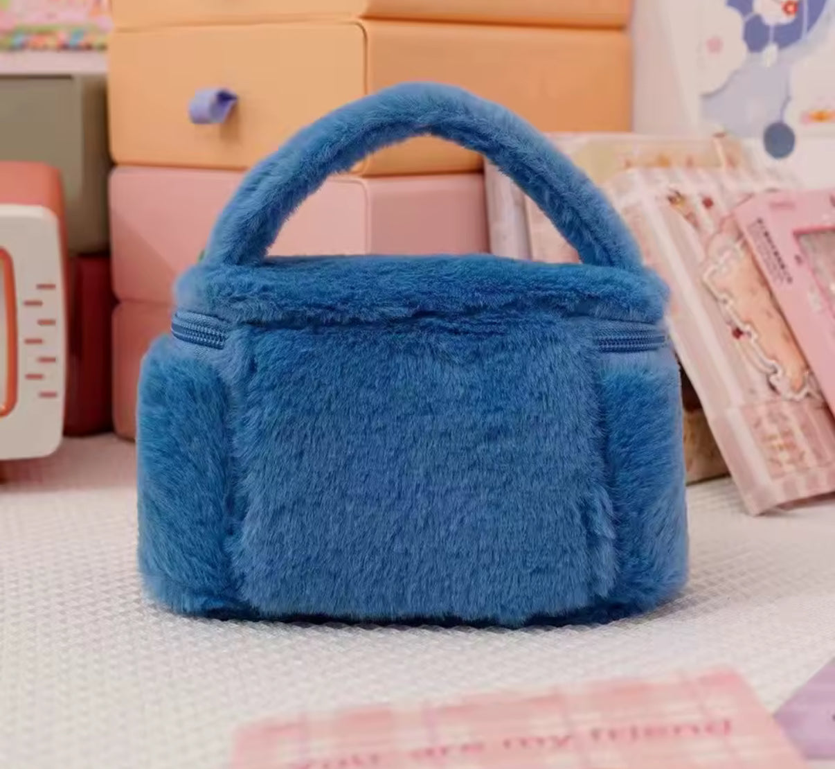 Stitch Anime Woman & Kids Cosmetics Large Capacity Makeup Storage Bag Box Portable Cartoon Figure Plush
Handbag Girls Gifts - Pencil & Stationery Case