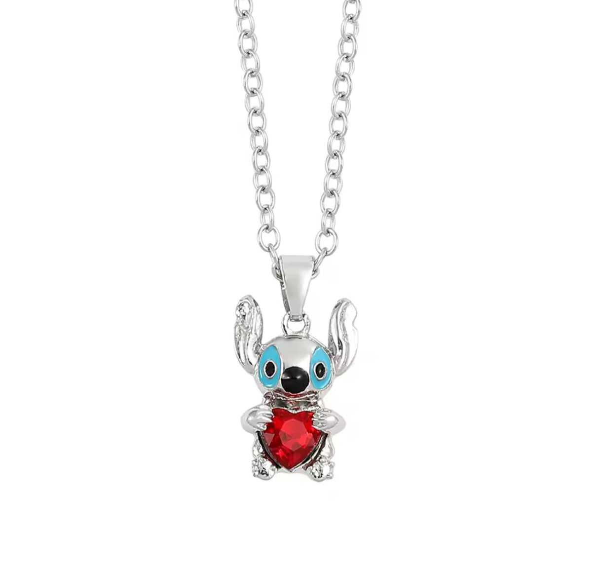 Stitch Necklace Kawaii Stitch Heart Shaped Charm Pendant Necklace Cute Cartoon Anime Women's Neck Ornaments
Fashion Jewellery - Available In Gold & Silver Colour - Perfect Christmas / Birthday Gift