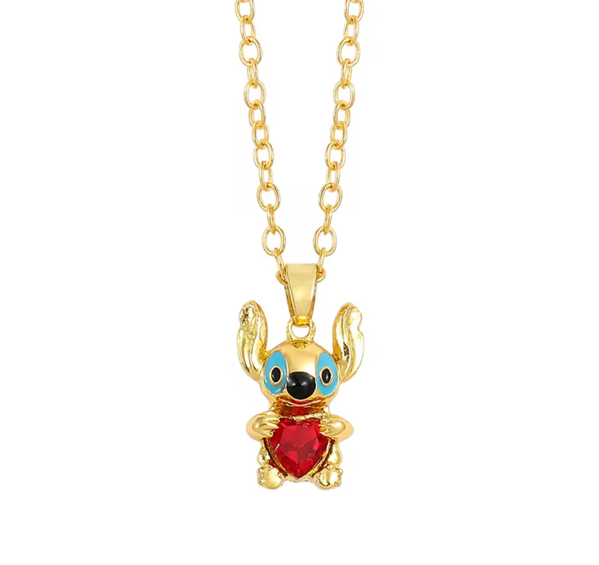 Stitch Necklace Kawaii Stitch Heart Shaped Charm Pendant Necklace Cute Cartoon Anime Women's Neck Ornaments
Fashion Jewellery - Available In Gold & Silver Colour - Perfect Christmas / Birthday Gift