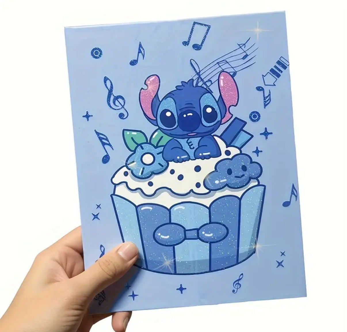 Stitch 15 Colour Eyeshadow Palette, Matte & Shimmer Finish in Nude Brown and Pink Shades, Waterproof Long-Lasting, Smudge-Free 2D Cartoon Design, Cute Star Baby Makeup Kit for Travel, Portable Highlighter & Contour Palette - Perfect Gift**