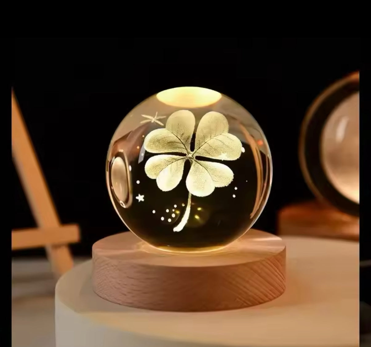Cute 6cm 3D Crystal Ball Light - Night Light Laser Carving Children's / Kids Gifts - Many Different Designs - Perfect Little Gift For Birthday/Christmas
