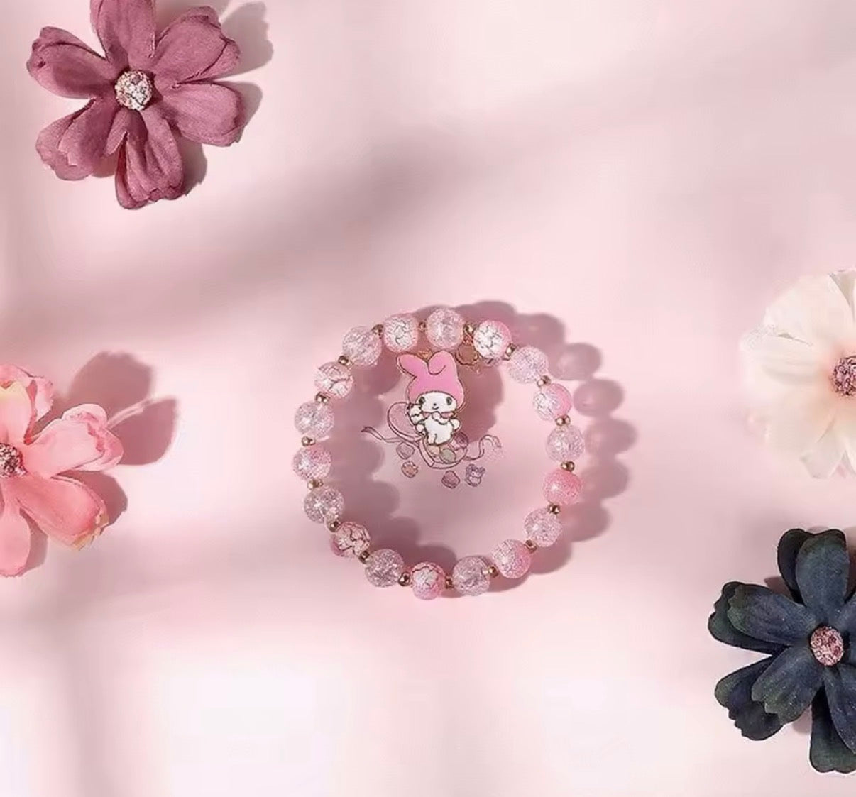 Sanrio Kuromi & My Melody Anime Bracelet for Children - Cute Fashion Beads Crystal Resin & Charm
Bracelet - Cartoon - Perfect Birthday Gift / Christmas
Stocking Filler - With Giftbox
