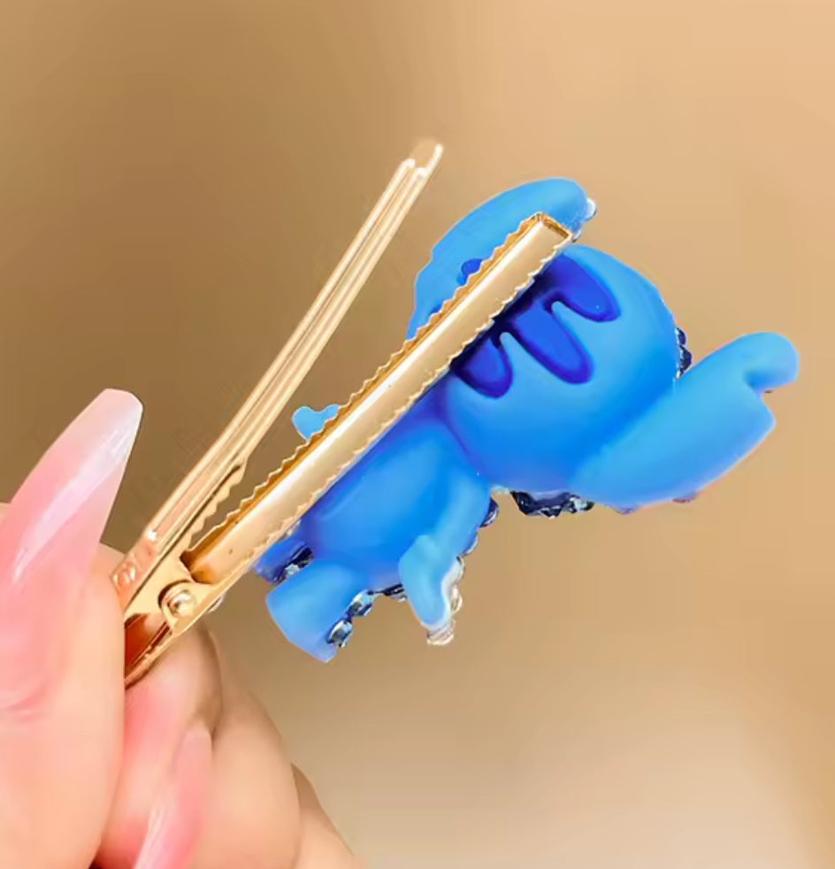 Disney Stitch Anime - Handmade Cartoon Figure Toys Children Kawaii Stitch Sparkly Stone Effect Hair Band, Hair Clip, Accessories, Perfect Girls Birthday / Christmas Gift*