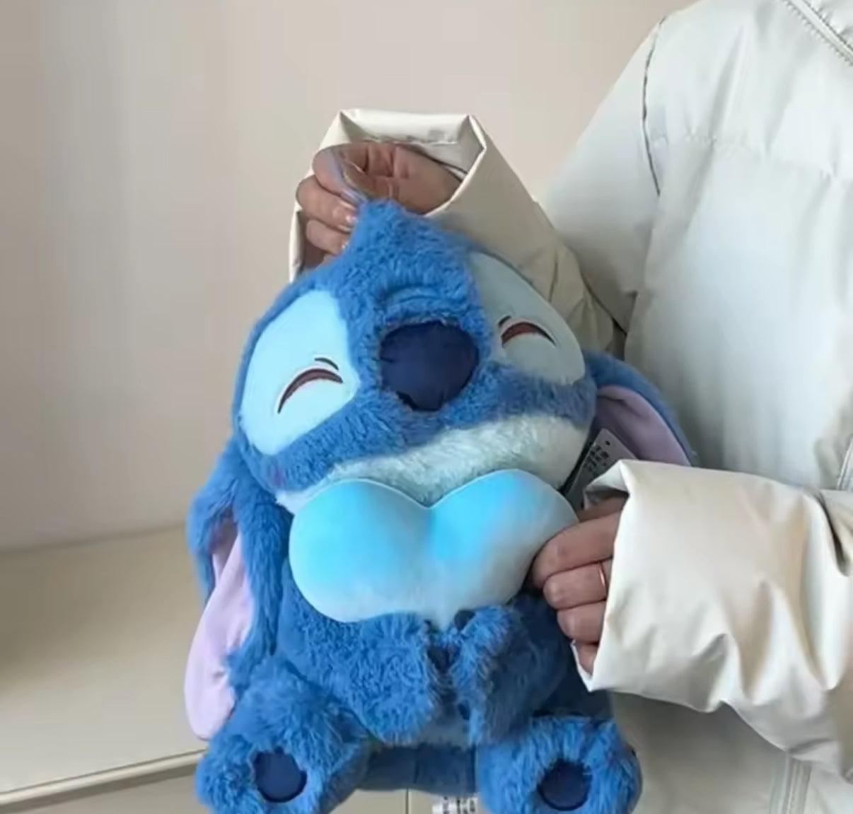 Disney Stitch 30cm Blue Heart Doll Cartoon Plush Toy Cute Anime Soft Stuffed Kawaii Children's Birthday or Christmas**