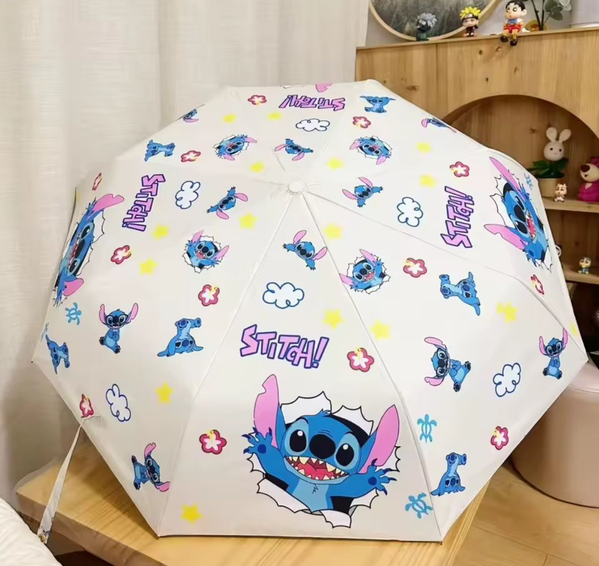 Disney Cartoon Stitch Umbrella Folding Fully Automatic Sun
Umbrella Sun and Rain Dual Use Sun and UV Protection - Anime / Kawaii - Perfect Birthday / Christmas Gift