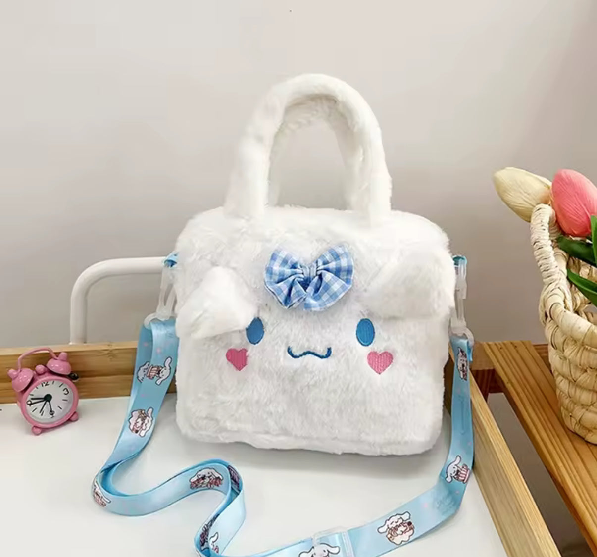 Sanrio My Melody, Cinnamorroll Plush Bag Kawaii - Melody Cartoon Anime Handbag Crossbody Cosmetic Travel Storage Bag - Perfect
Birthday / Christmas Gift For Girls