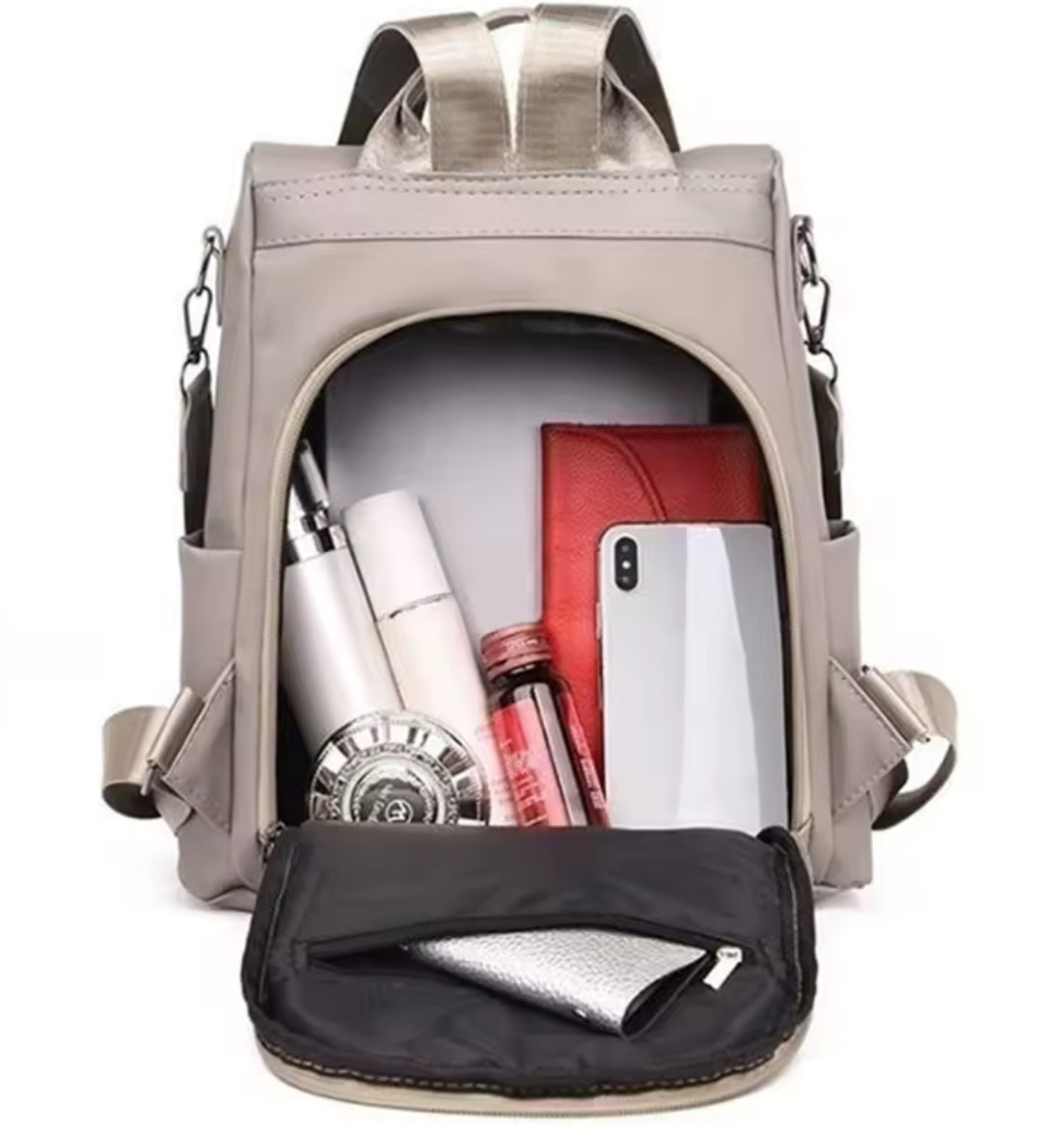 Women's Backpack Casual In Black or Grey Nylon Solid Color School Bag Fashion Detachable Shoulder Strap Shoulder Bag Mochila Femenina - Perfect Birthday /
Christmas Gift