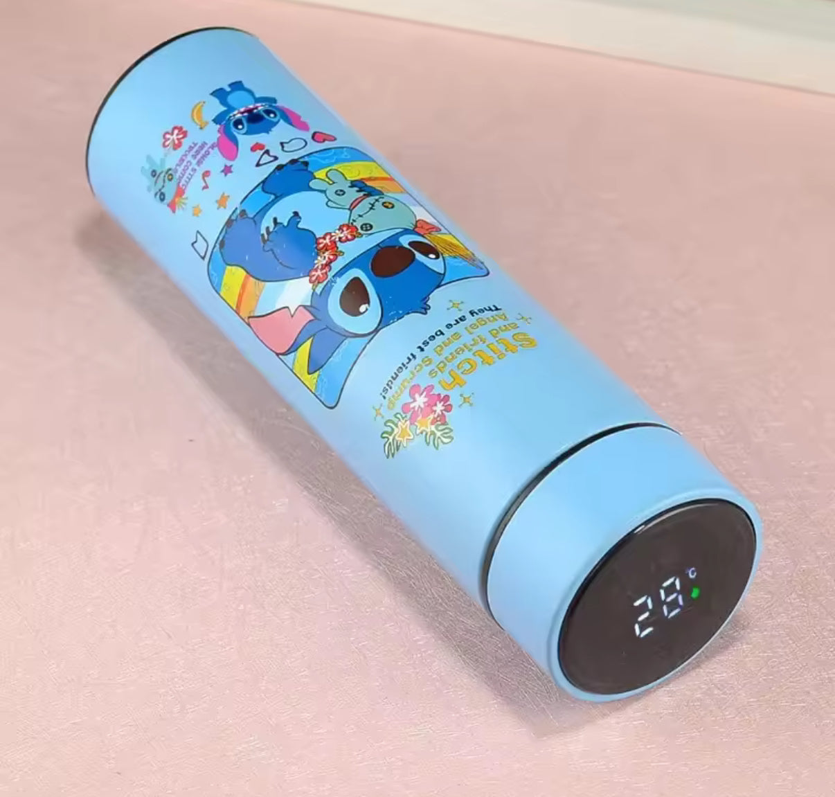 Disney Stitch Stainless Steel Thermos Digital Drinks Bottle - Kids - Large Capacity Water Bottle - Multi-Purpose 500ml Bottle
- Perfect Christmas / Birthday Gift - 3 Colours Available