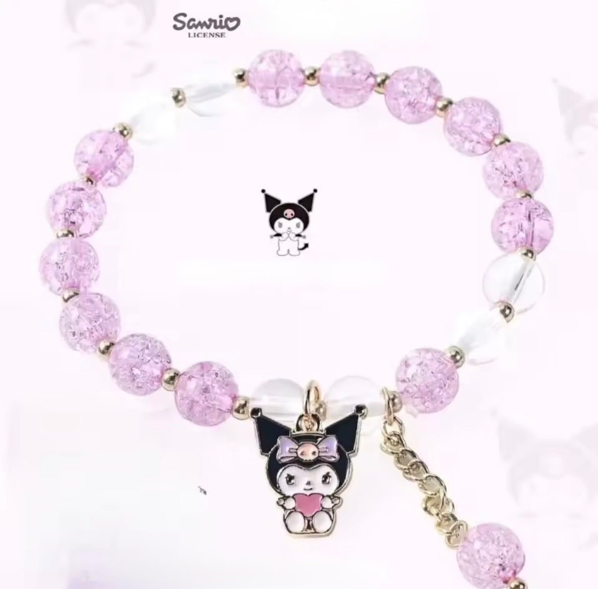 Sanrio Kuromi & My Melody Anime Bracelet for Children - Cute Fashion Beads Crystal Resin & Charm
Bracelet - Cartoon - Perfect Birthday Gift / Christmas
Stocking Filler - With Giftbox