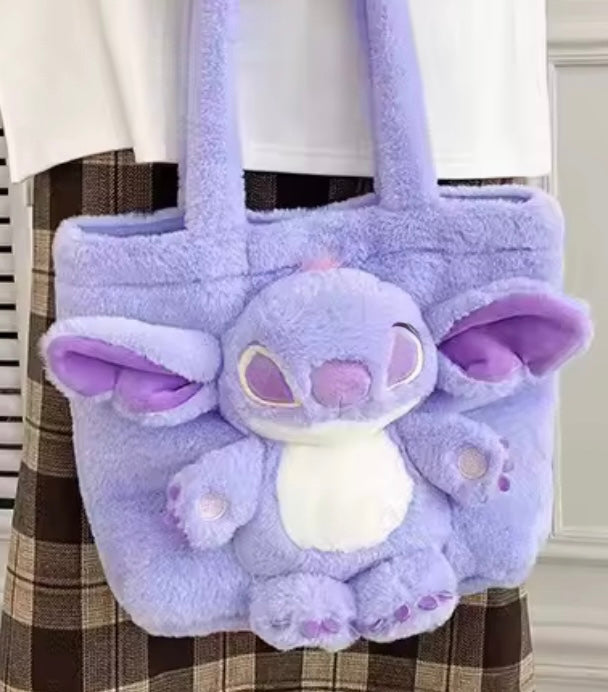 Stitch Cartoon Plush Handbag Casual All-match Crossbody
Bag Portable Anime Satchel Tote Fashion Bag - School / Travel - Kawaii - Perfect Christmas / Birthday Gift -
35x28x12cm