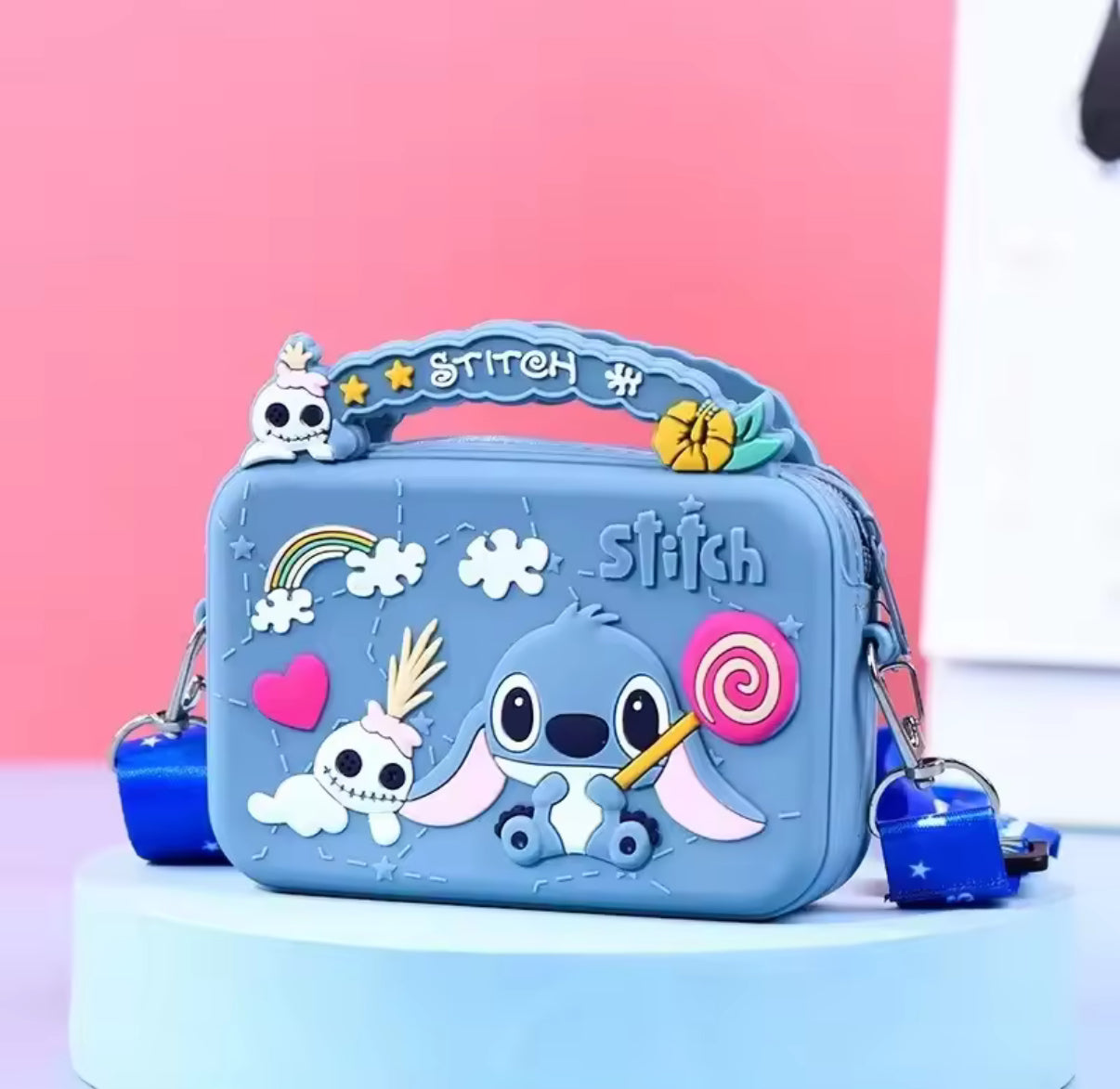 Stitch Silicone Bag Cartoon Anime Figure Stich Shoulder Bag Lilo & Stitch Fashion Kids Girl Accessories Coin Purse Gift - 11x10x3.5cm - Perfect Gift For A Small Child