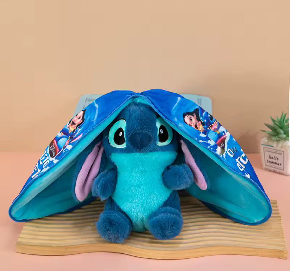 Disney Stitch Plushie Transformation - 25cm Cute Plush Toy
Novel Zipper Stitch Pillow Doll Cloth Doll Children's Birthday / Christmas Gift**