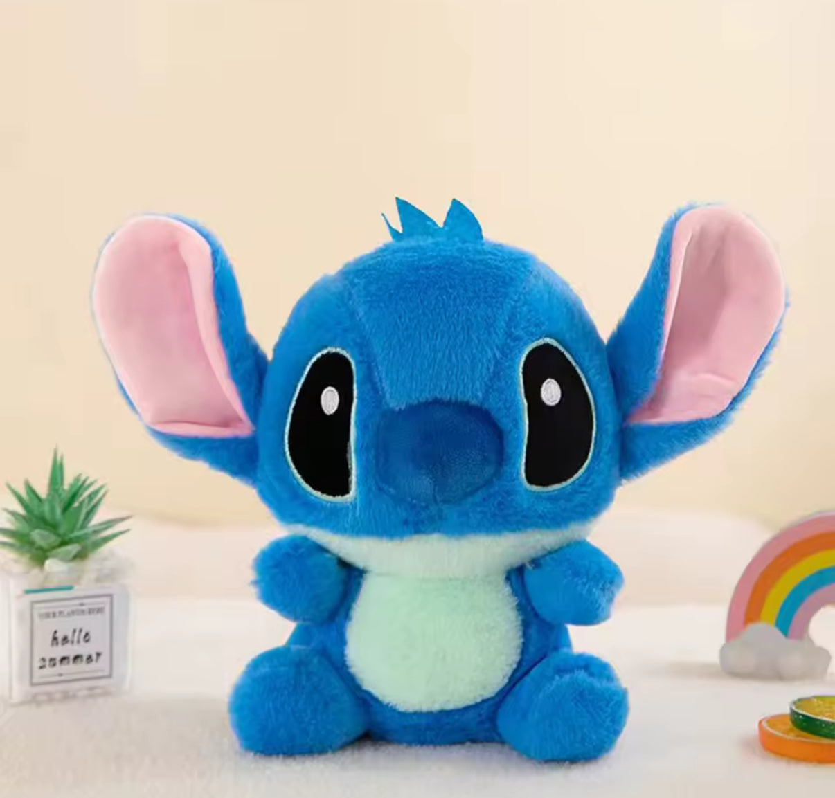 Disney 25cm Stitch / Angel Stuffed Plush Models Cartoon Stuffed Plush Dolls Anime Plush Baby Toys Kawaii Kids Birthday / Christmas Gift
