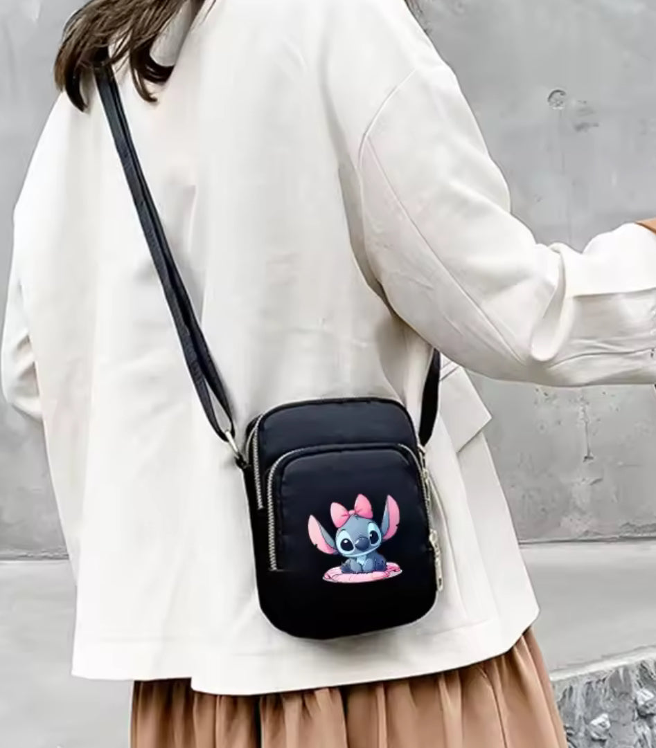 Disney Stitch - Blue/Black/Pink Girls Boys / Women Bag - Cell Phone Purse Crossbody Shoulder Strap Handbag for Female Male Women's Bags Teenagers Underarm Bag - Perfect Christmas / Birthday Gift - Many Different Designs