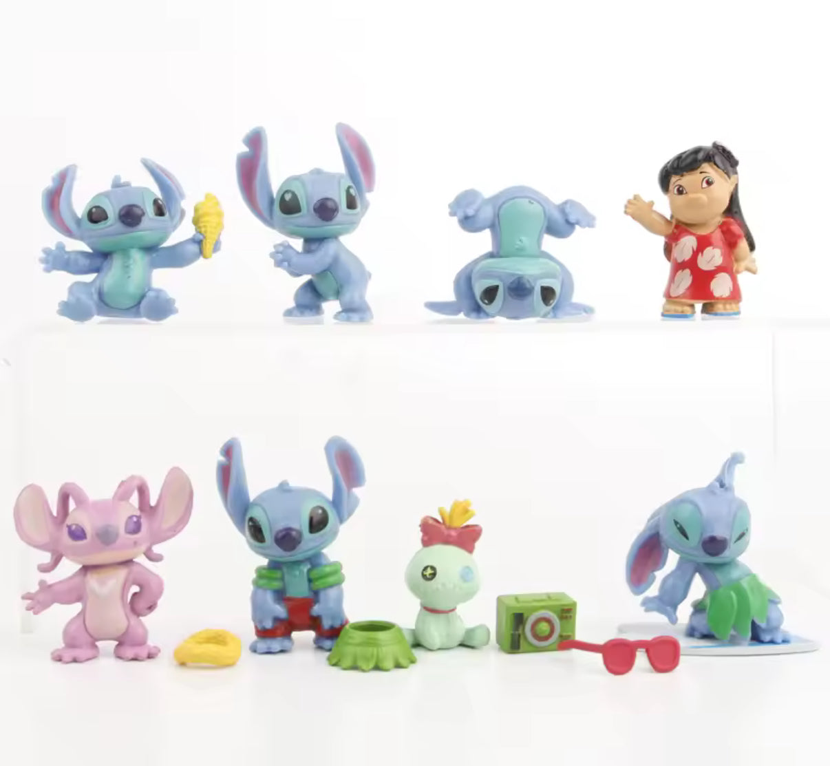 8pcs/set Stitch Scrump Lilo Summer Version PVC Figure
Collectible Model Toys for Children - Between 5-8cm Tall Per Figure - Anime / Cartoon - Desktop Figures - Perfect Gift For Birthdays & Christmas
