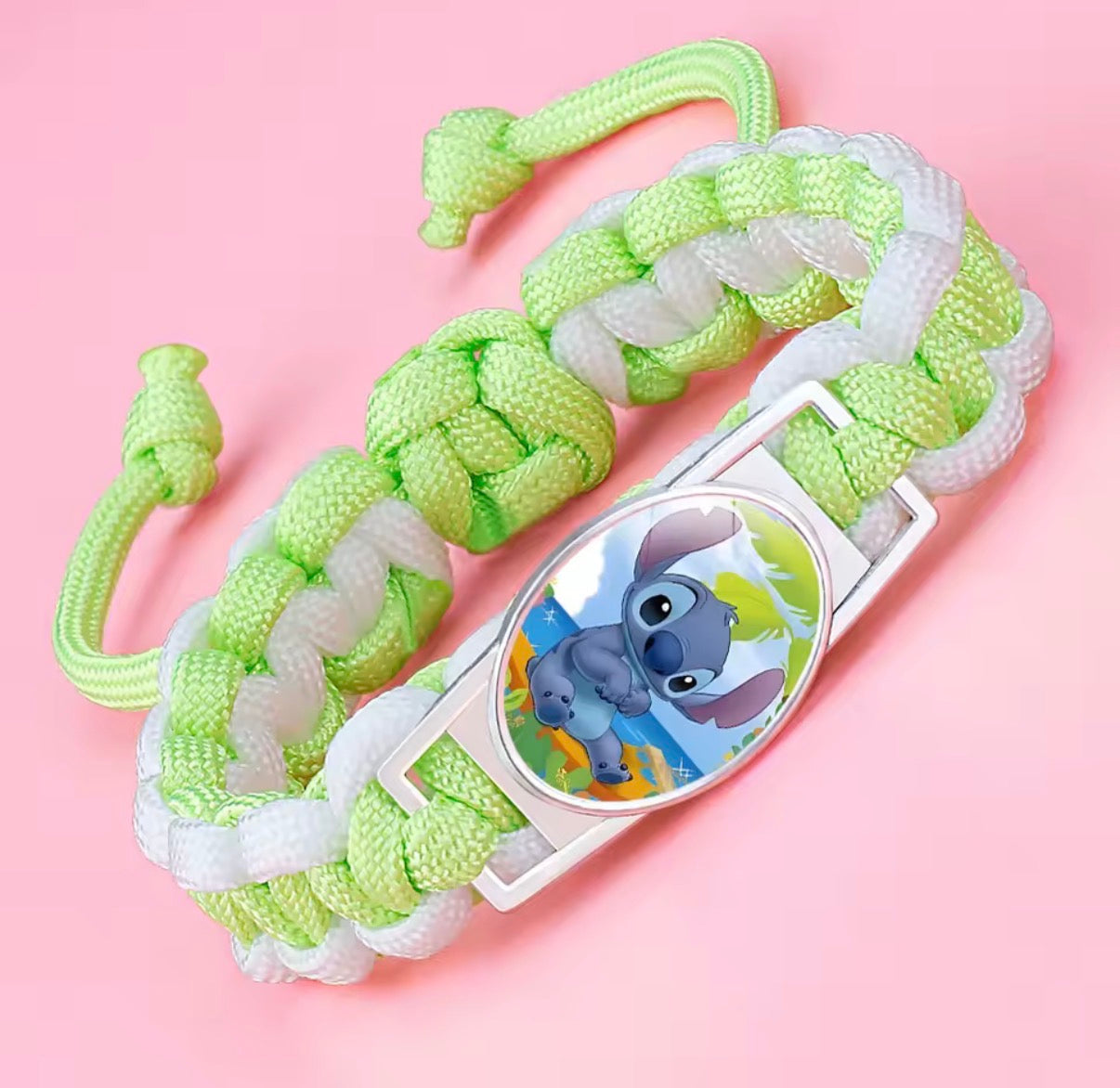 Stitch Cartoon Woven Bracelet With Pendant - Anime - Boys & Girls Wristband - Perfect Christmas Birthday Gift - Party Gifts Wristband - 7 Different Colours - 14 Designs