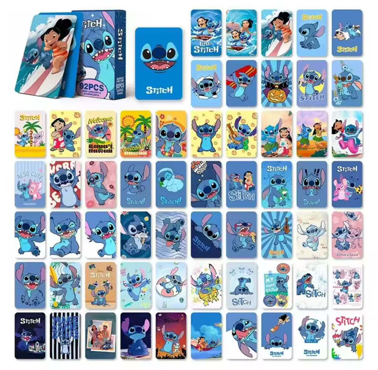 92pcs Stitch Cards / Stickers Anime Action Classic Toys Families Friends Party Game Collect Souvenir Kids Gift
Cards - Perfect Birthday / Christmas Gift