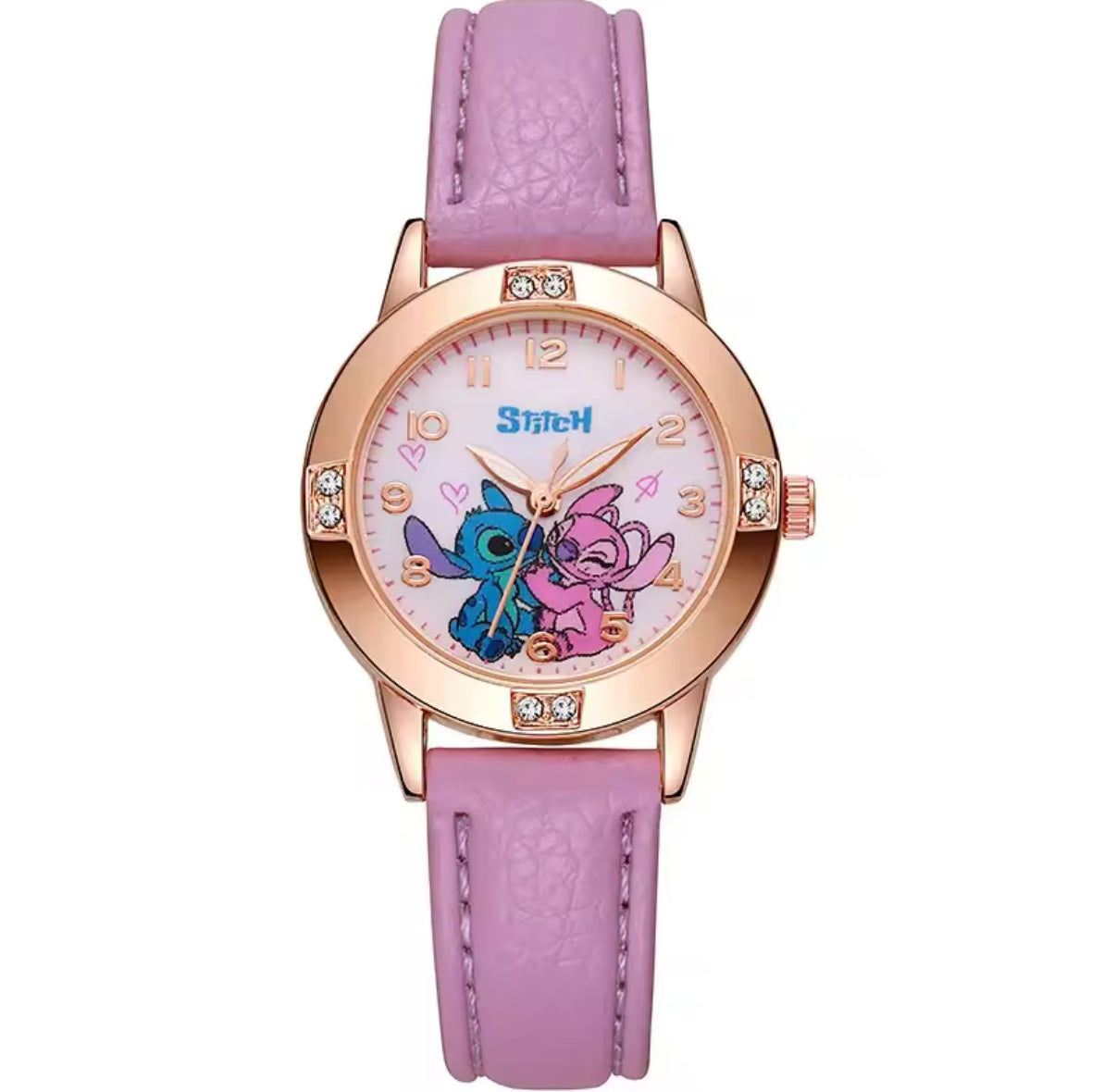 Disney Stitch Fashion Children's Cartoon Watch Kawaii Anime Figure Leather Quartz Wristband watch boys girls kids Gifts - Many
Different Colours & Designs