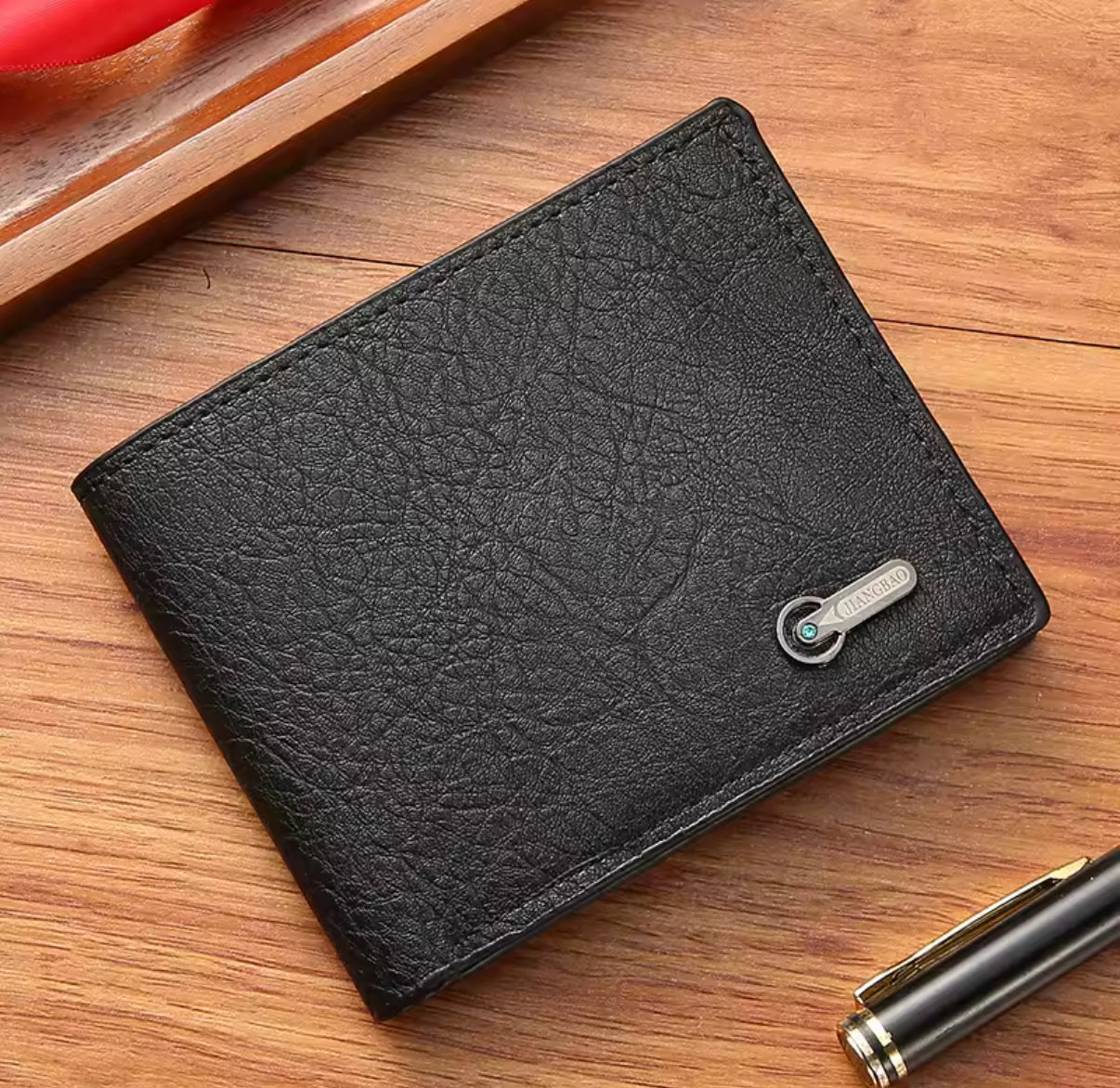 Men Short Bifold Faux Leather - Credit ID Card Holder - Wallet - Notes-fold Wallet - Clutch Solid Business Slim
Wallet - Perfect Gift For Him