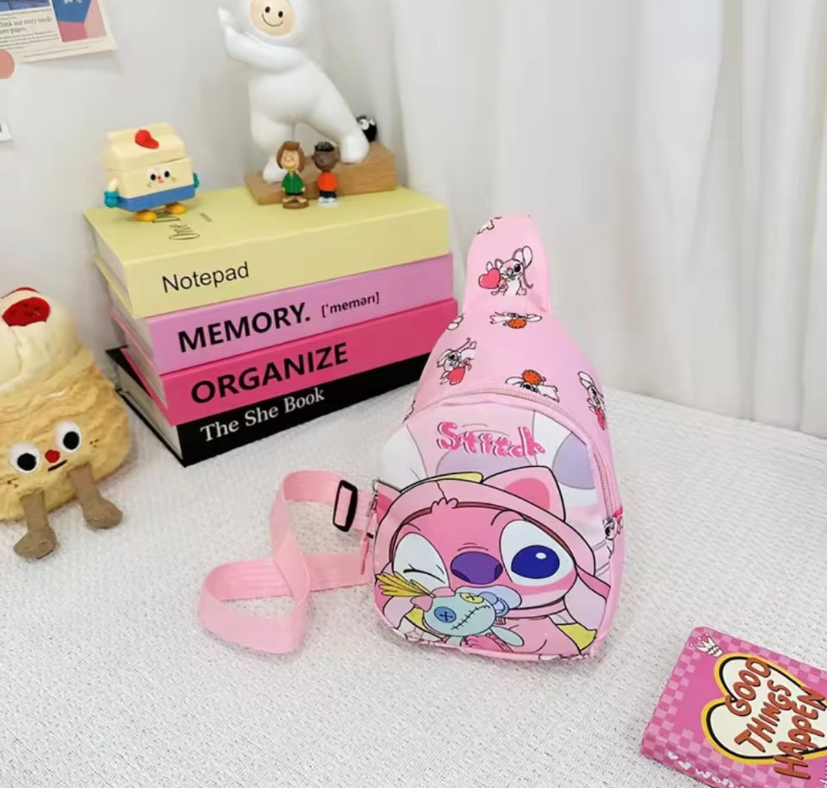 Disney Stitch Chest Bag - Cute Mini Outdoor School / Travel Shoulder Bag For Boys &
Girls - Children’s Zipper Waist Bag Kawaii Gift - Available in 13
Different Colours & Designs