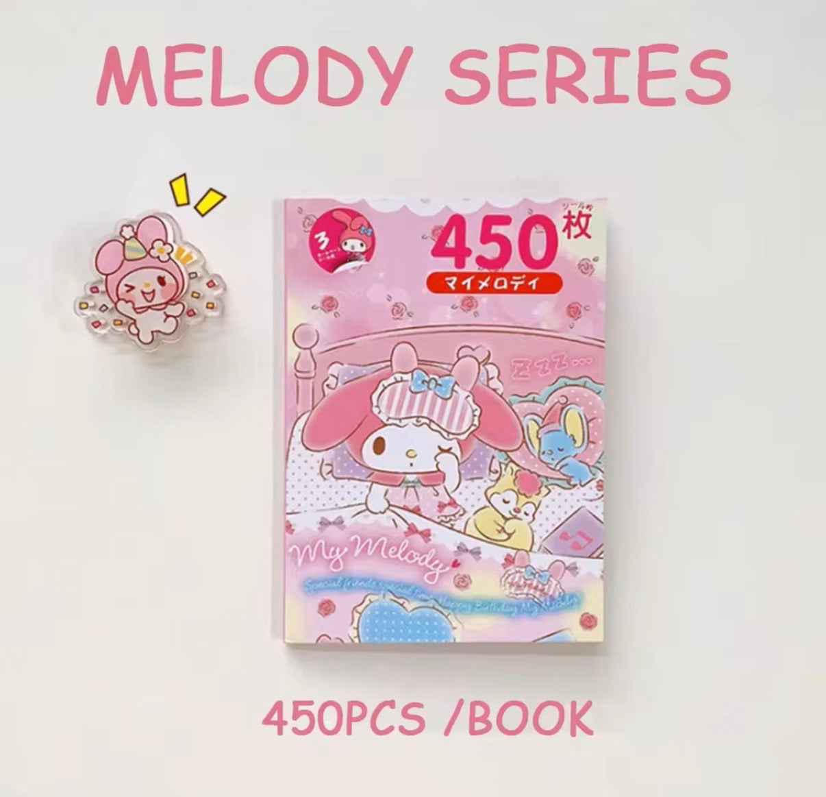 450Pcs Sanrio Hello Kitty Sticker Book, My Melody, Kuromi, Cinnamoroll & Pochacco Cartoon Sticker Book- Decoration Stickers For Girls Gifts - Perfect Gift For Christmas/ Birthday**