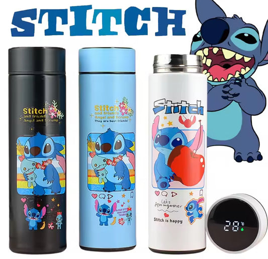 Disney Stitch Stainless Steel Thermos Digital Drinks Bottle - Kids - Large Capacity Water Bottle - Multi-Purpose 500ml Bottle
- Perfect Christmas / Birthday Gift - 3 Colours Available