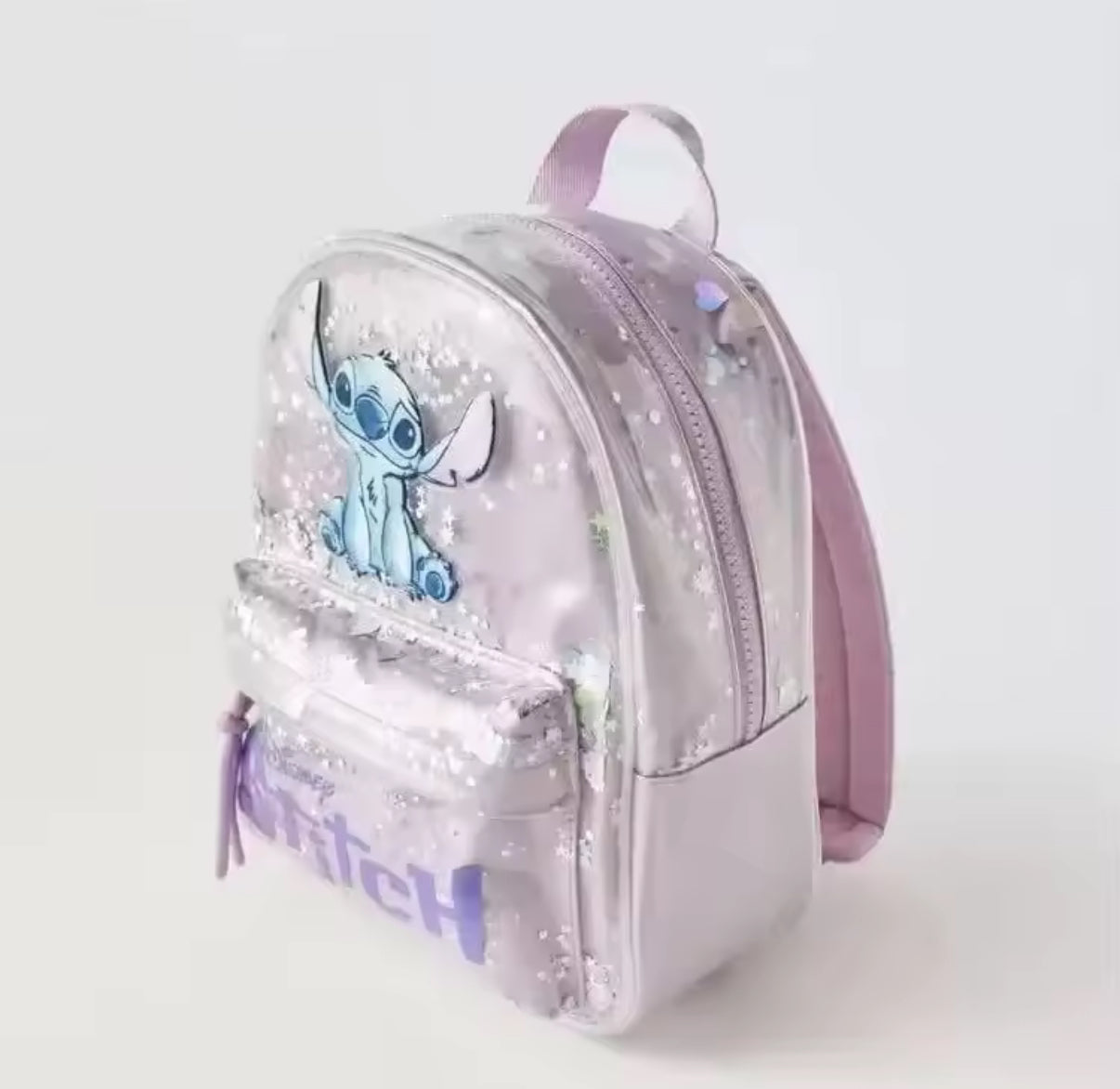 Disney Stitch Cartoon Sequined Back Fashionable and Versatile Trendy School / Nursery Bag for Girls - Mini Backpack - Perfect Birthday / Christmas Gift