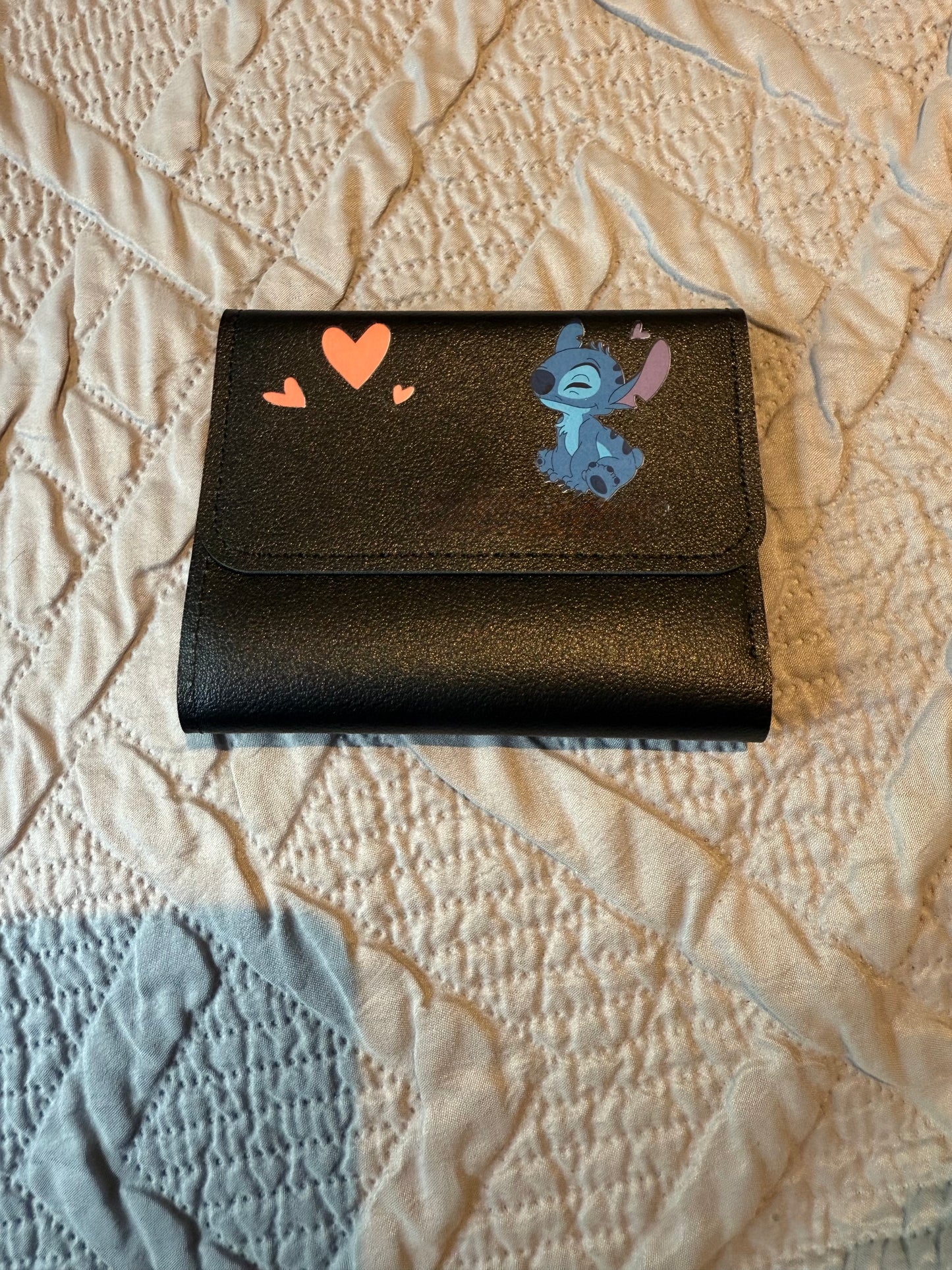 Stitch Anime / Cartoon Women's / Black Girls Wallets PU
Leather Female Purse - Multi-Card Holder - Fashion Purse - Gift - Short Wallet - Perfect Christmas / Birthday Gift