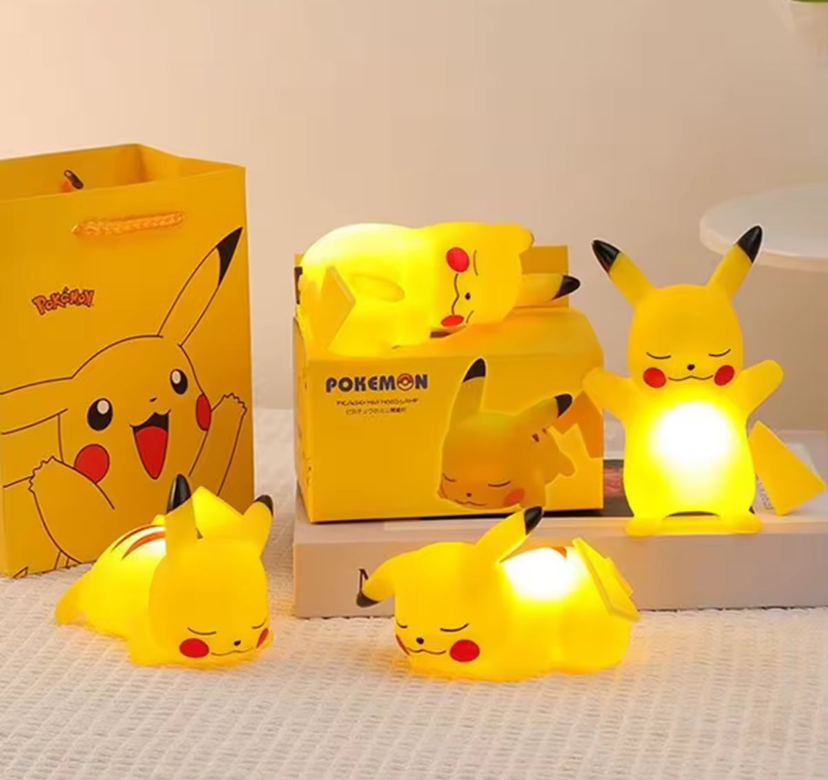 Pokemon Pikachu Night Light Glowing Children Toy Pokemon Pikachu Cute Bedside Lamp Children's Birthday Christmas
Present**